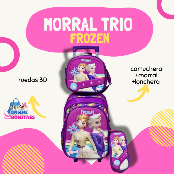 Trío Escolar RUEDAS 3D ✨📚