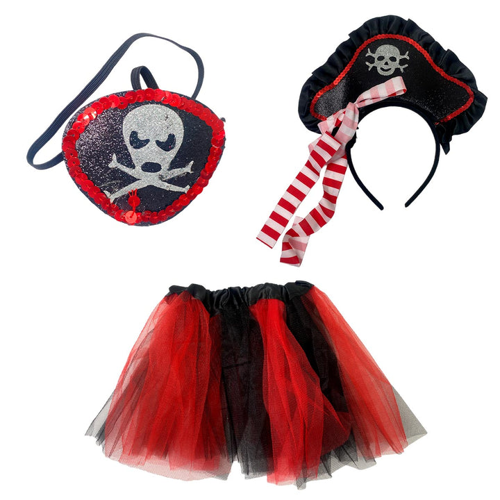 Disfraz de Pirata Rojo Infantil para Niña 🎃🧜‍♀️