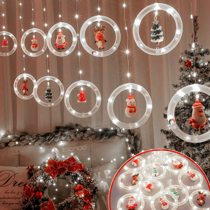 Cortina Navideña de Aros ✨🎄