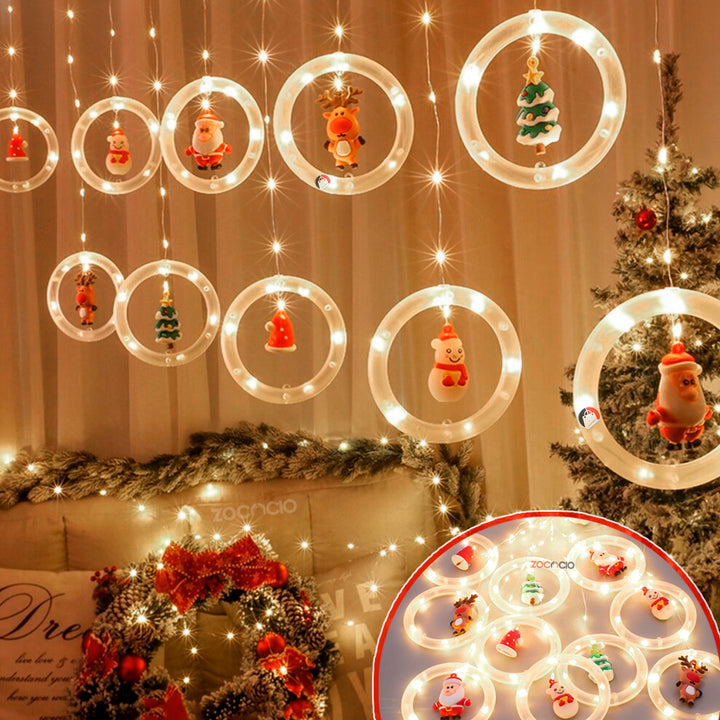 Cortina Navideña de Aros ✨🎄