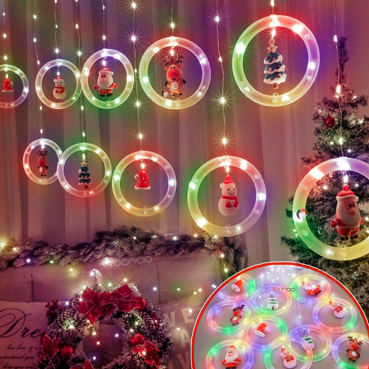 Cortina Navideña de Aros ✨🎄