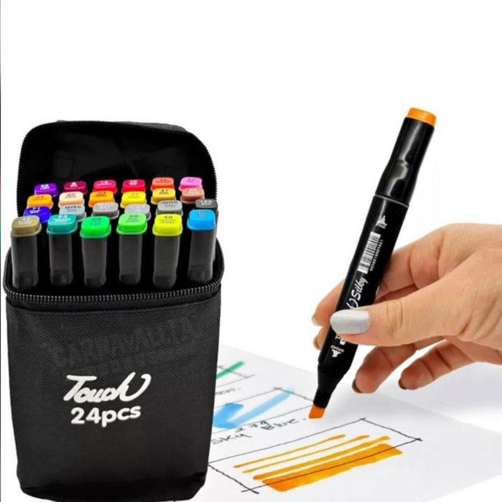 Kit Plumones Marcadores + estuche