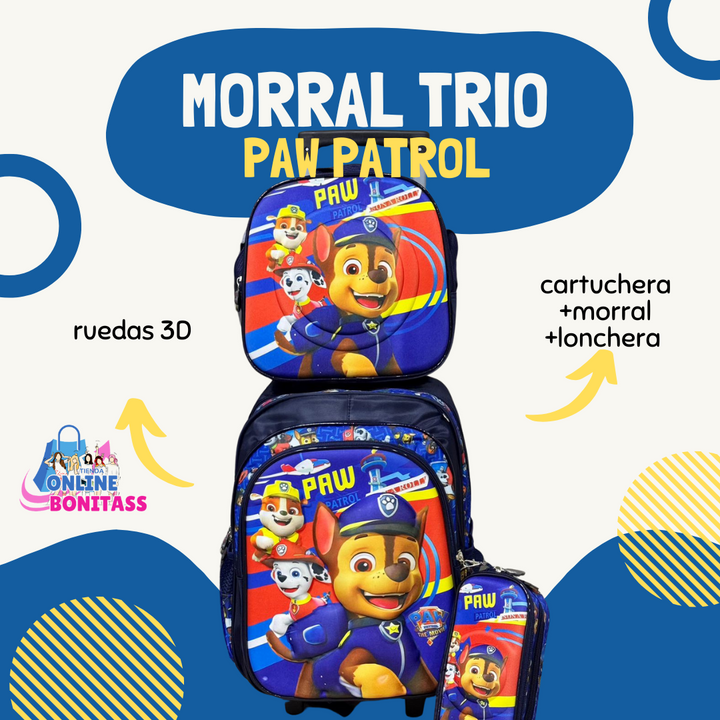 Trío Escolar RUEDAS 3D ✨📚
