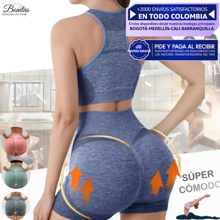 Conjunto short Cortos de Gimnasio 🏋️‍♀️🧘‍♀️