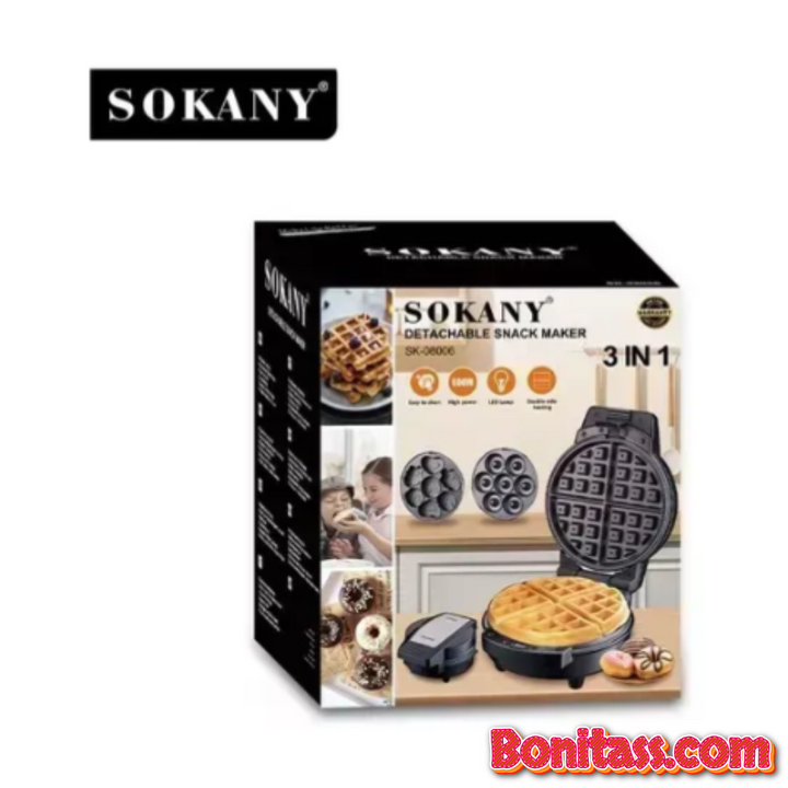 🌟 Waflera 3 en 1 SOKANY – Delicias al Instante 🌟