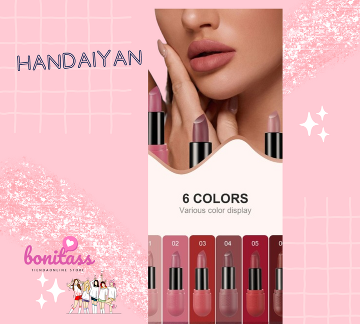 LABIALES MATTE HANDAIYAN SET POR 6 unidades 💄💋