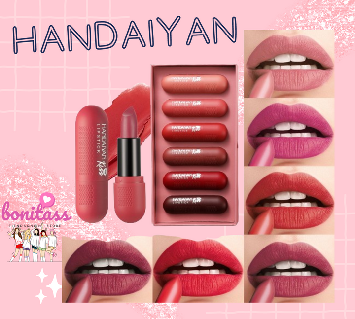 LABIALES MATTE HANDAIYAN SET POR 6 unidades 💄💋