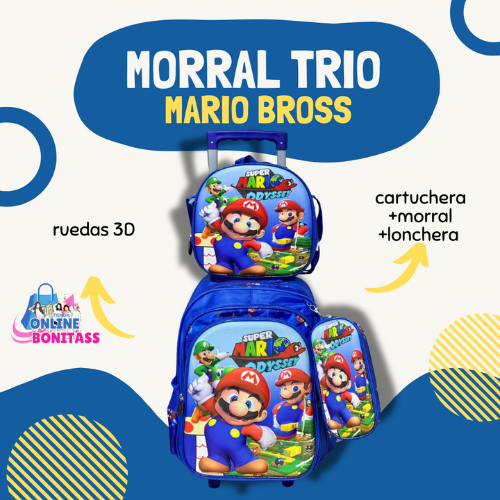 Trío Escolar RUEDAS 3D ✨📚