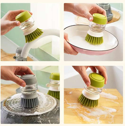 cepillo para platos con dispensador