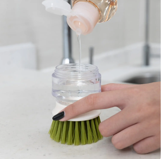 cepillo para platos con dispensador