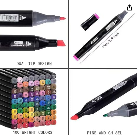 Kit Plumones Marcadores + estuche