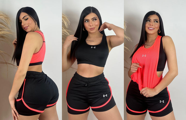 CONJUNTO DEPORTIVO SHORT 3 PIEZAS  ⭐️💪